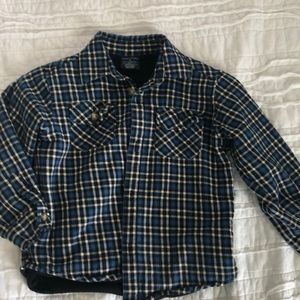 Boys 5t fleece lined flannel jacket